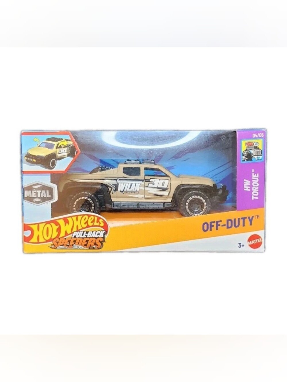 Hot Wheels Pull Back Speeders OFF DUTY HW Torque New
